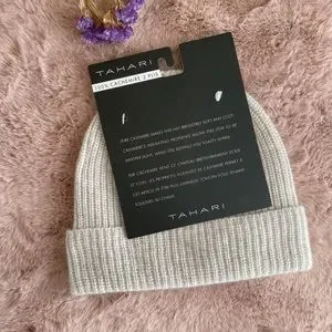TAHARI Women Cashmere 2 ply Folder Beanie Hat Tahari | Accessories | Tahari Women Cashmere 2 Ply Folder  main image 2